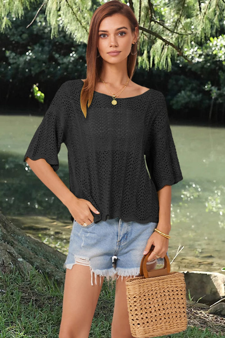 The802Gypsy shirts and tops GYPSY- Half Sleeve Knit Top