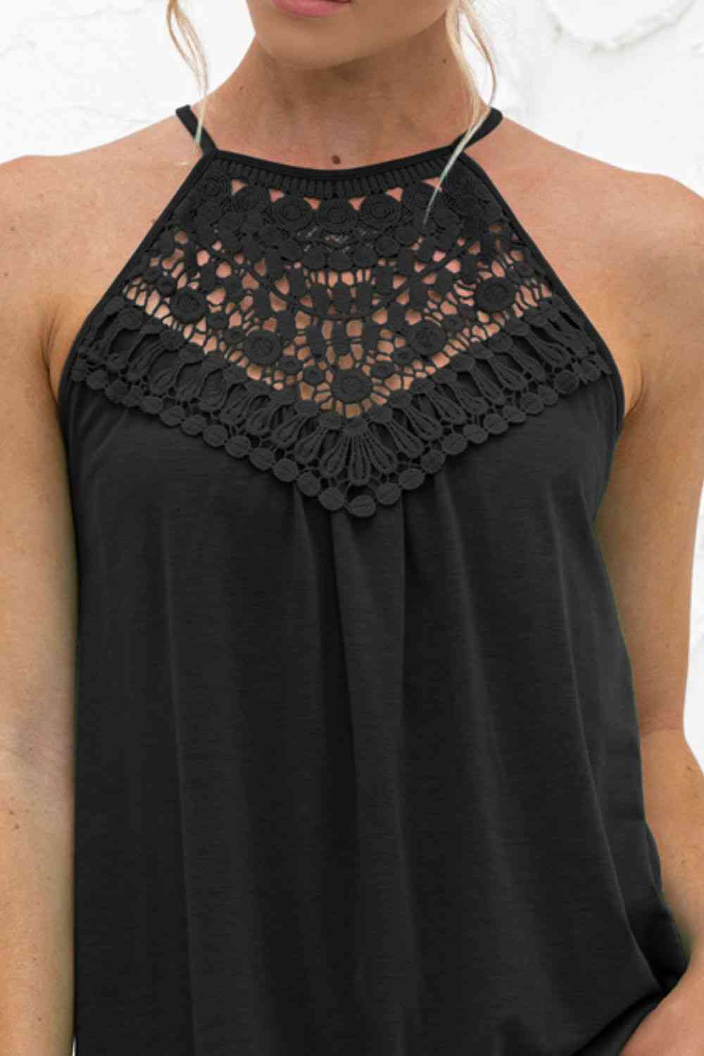 The802Gypsy shirts and tops GYPSY-Halter Crochet Tank Top