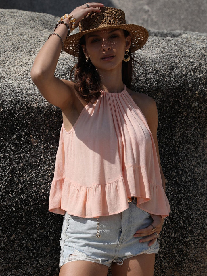 The802Gypsy shirts and tops GYPSY- Peplum Round Neck Tank