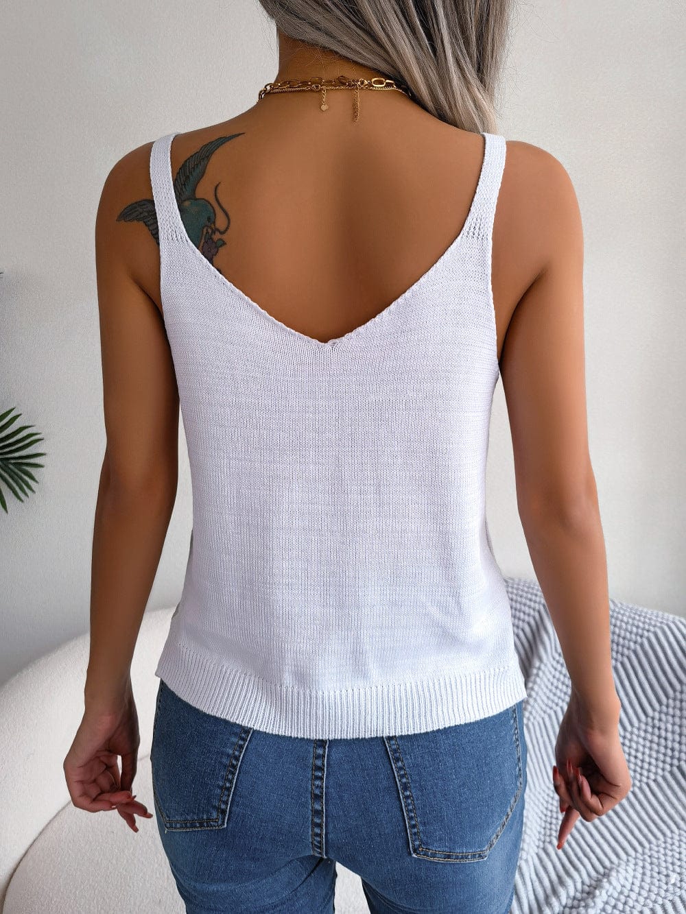 The802Gypsy shirts and tops GYPSY-Scoop Neck Knit Tank Top