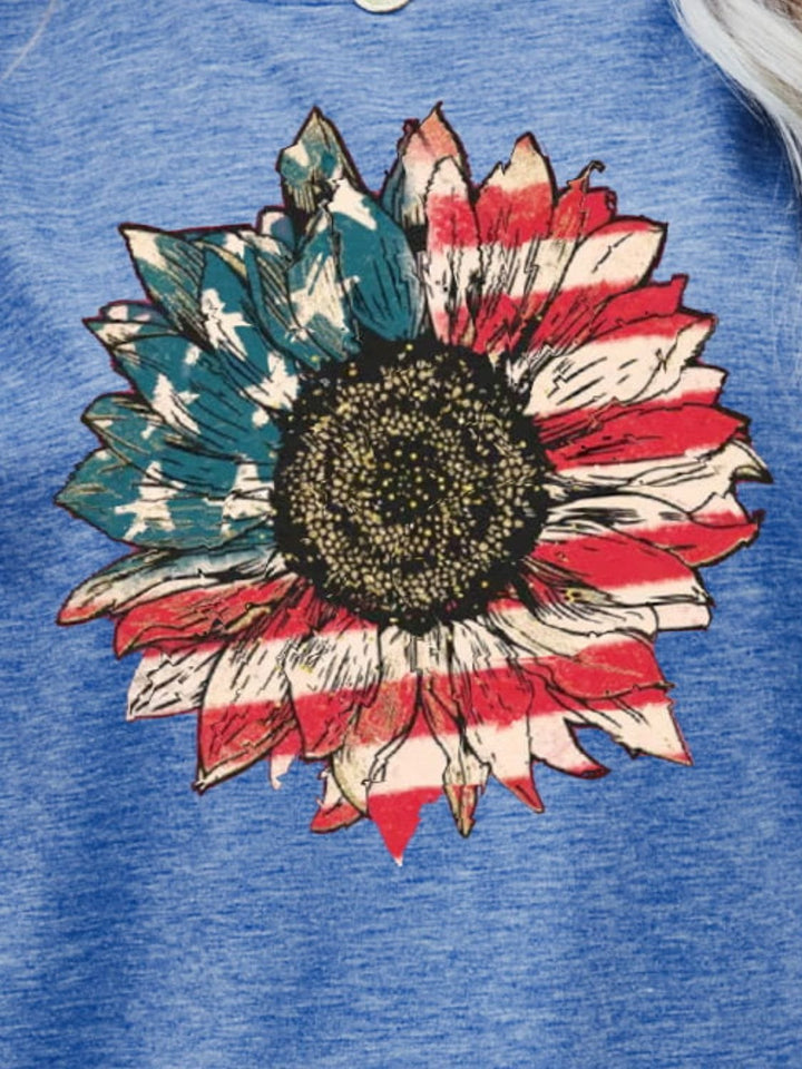 The802Gypsy shirts and tops ❤️GYPSY-US Flag Flower Graphic Tee