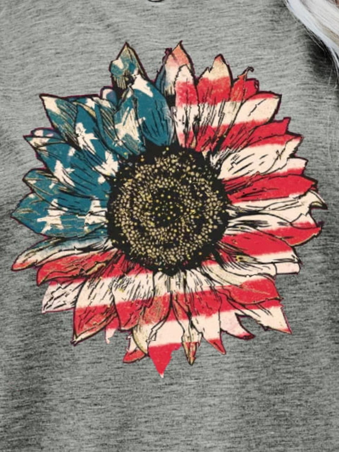 The802Gypsy shirts and tops ❤️GYPSY-US Flag Flower Graphic Tee