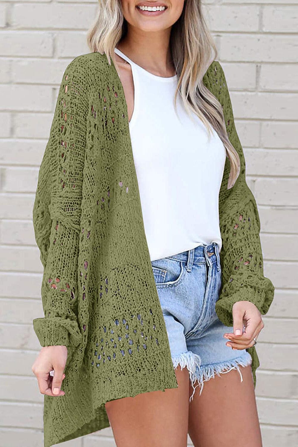 The802Gypsy shirts and tops/sweater Matcha Green / S GYPSY-Oversized Look Long Sleeve Cardigan ⏹️