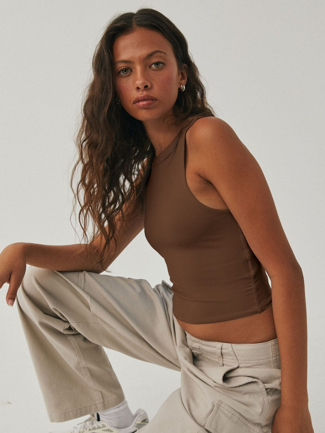 The802Gypsy shirts and tops/Tank Tops GYPSY-Round Neck Cropped Tank