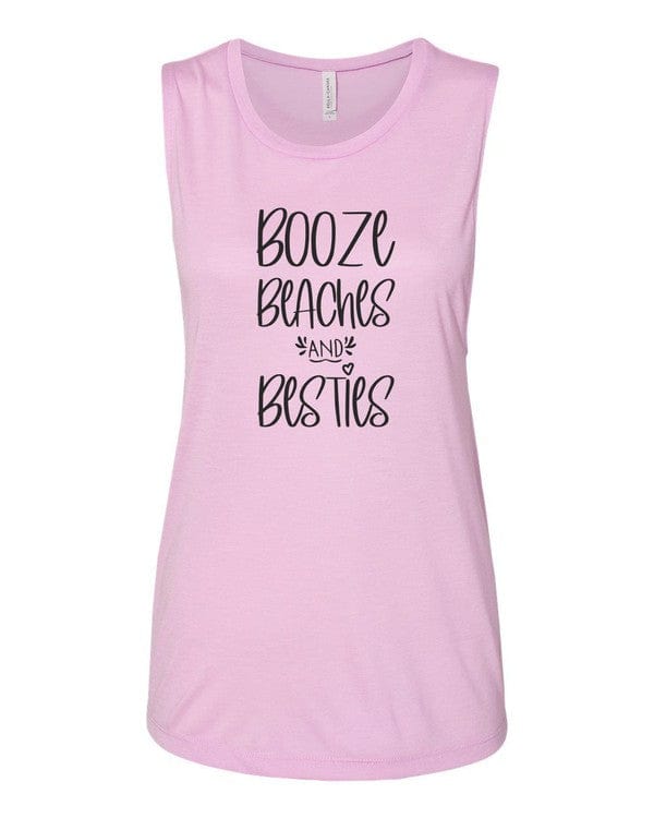 The802Gypsy shirts and tops/Tank Tops Purple / L ❤️GYPSY FOX-Booze Beaches and Besties Tank