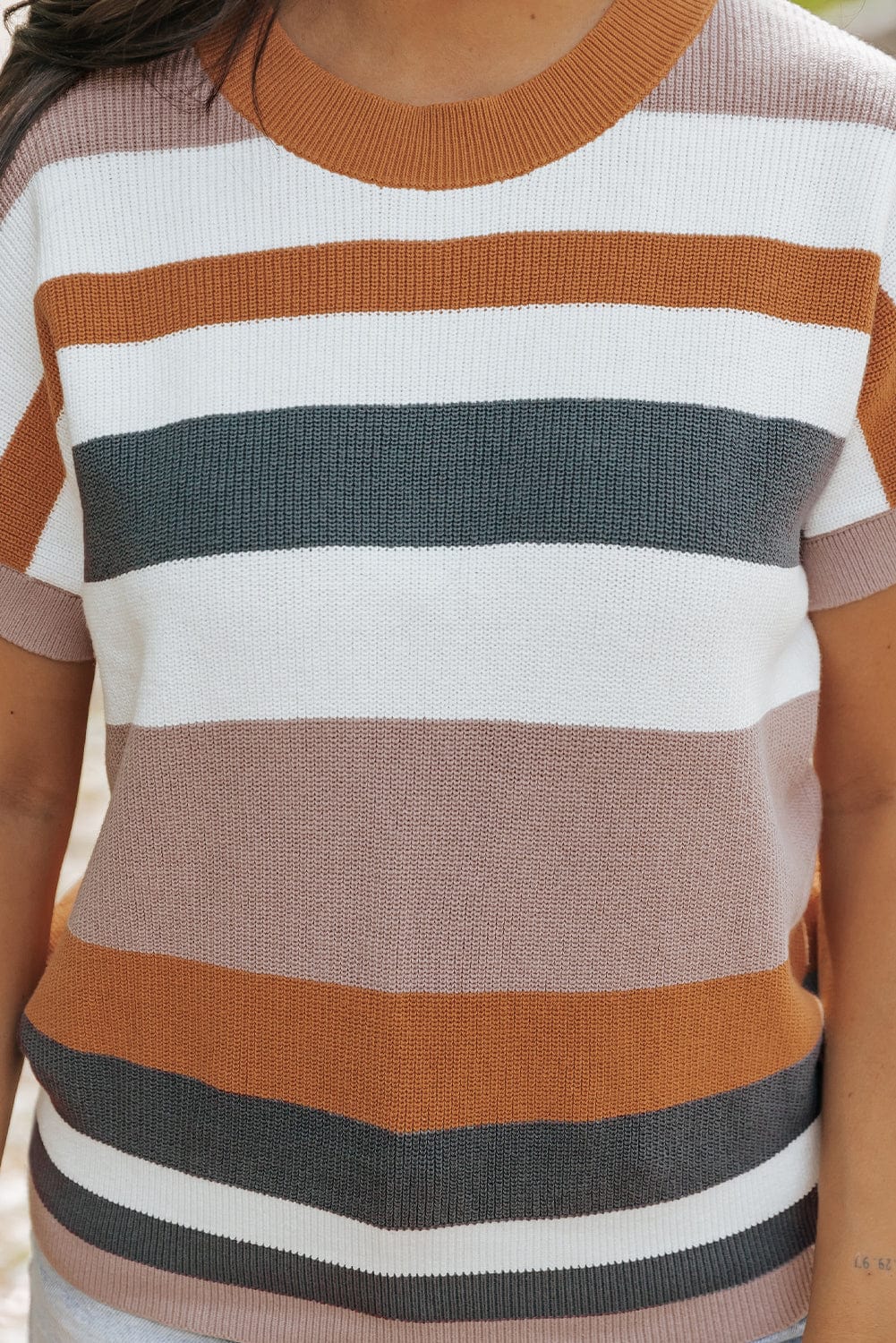 The802Gypsy  shirts and tops TRAVELING GYPSY-Cotton Colorblock Knit Sweater