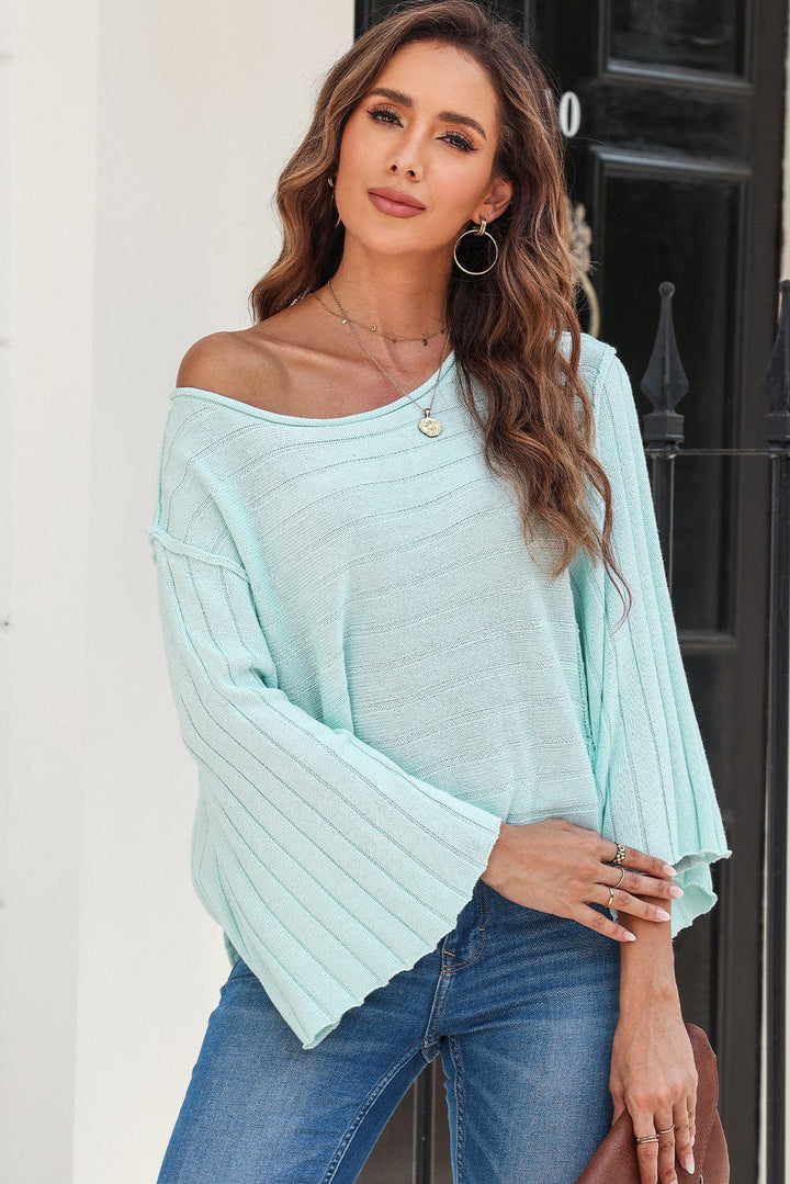 The802Gypsy  shirts and tops TRAVELING GYPSY-Exposed Seam Knit Casual Top
