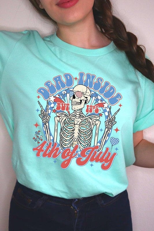 The802Gypsy shits and tops MINT / S ❤️GYPSY FOX-Dead Inside 4th of July Graphic T Shirt