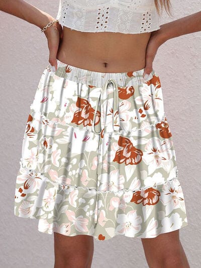 The802Gypsy skirts Gypsy Printed Elastic Waist Mini Skirt