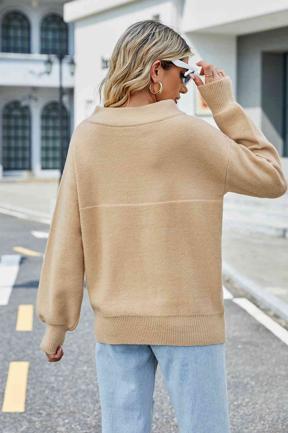 The802Gypsy sweater GYPSY-Long Sleeve Ribbed Trim Sweater