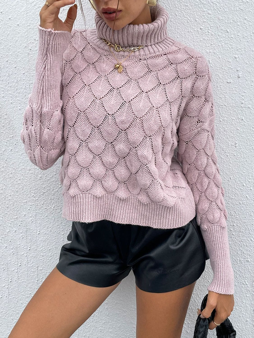 The802Gypsy sweater GYPSY-Turtle Neck Ribbed Sweater