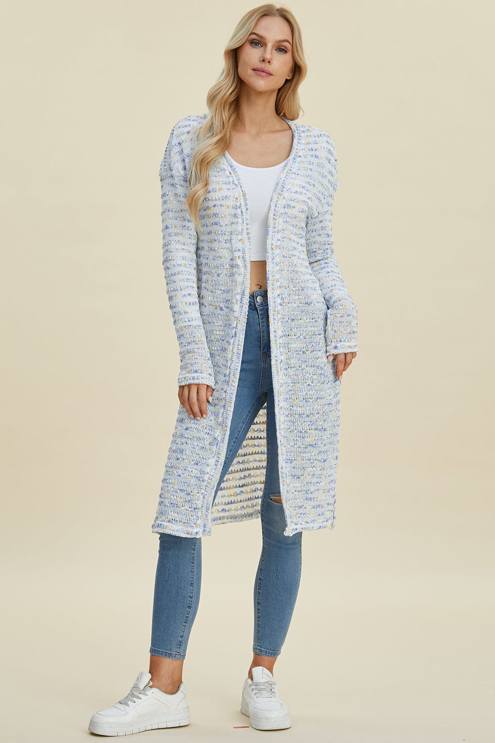 The802Gypsy Sweaters & Cardigans/Cardigans Multicolor Blue / S ❤️GYPSY-Double Take- Longline Cardigan