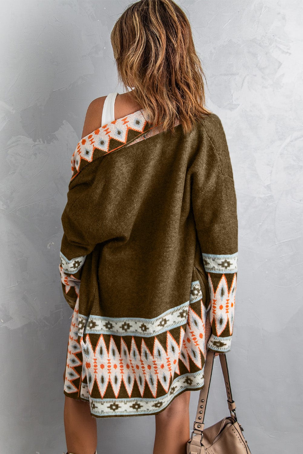 The802Gypsy  Sweaters & Cardigans/Cardigans TRAVELING GYPSY-Aztec Print Knitted Cardigan