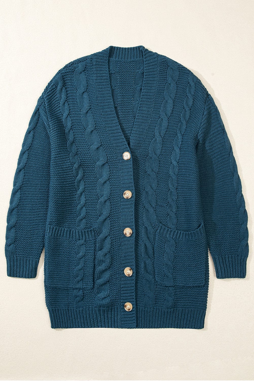 The802Gypsy  Sweaters & Cardigans/Cardigans TRAVELING GYPSY-Cable Knit PocketedCardigan