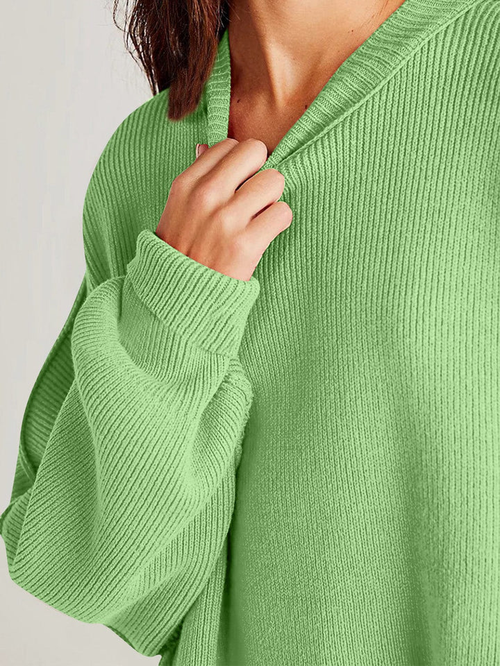 The802Gypsy Sweaters & Cardigans/Sweater GYPSY-Double Take-Side Slit Round Neck Sweater