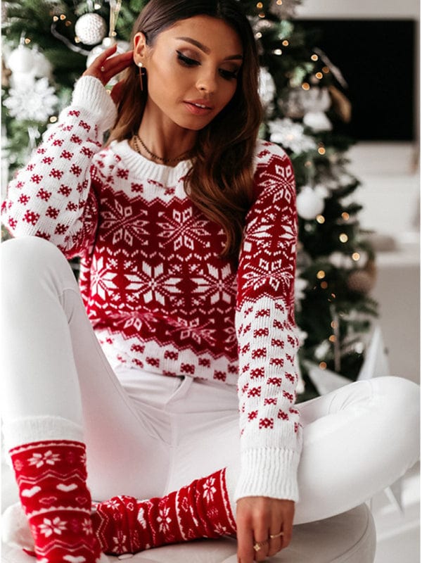 the802gypsy Sweaters & Cardigans/Sweater GYPSY GIRL-Holiday Knit Snowflake Sweater