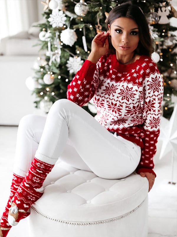 the802gypsy Sweaters & Cardigans/Sweater GYPSY GIRL-Holiday Knit Snowflake Sweater