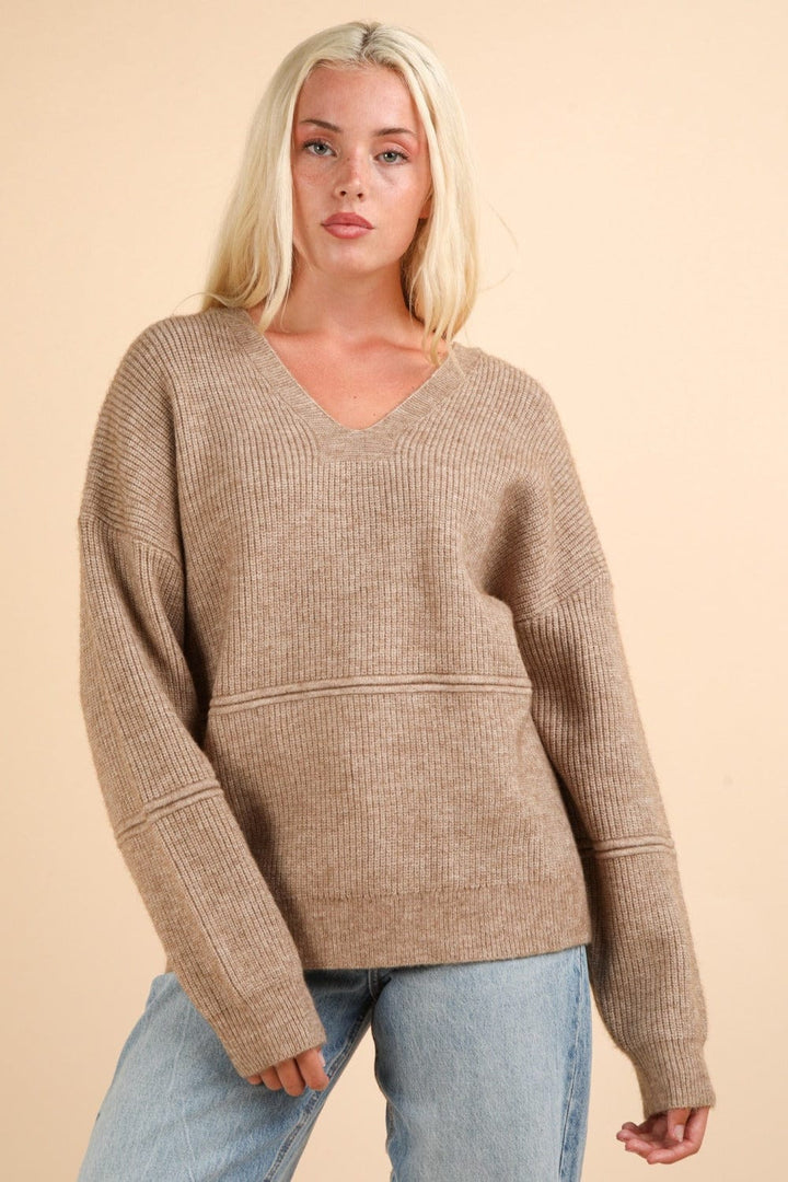 The802Gypsy Sweaters & Cardigans/Sweater ❤️GYPSY-VERY J-Seam Detail Drop Shoulder Hooded Sweater