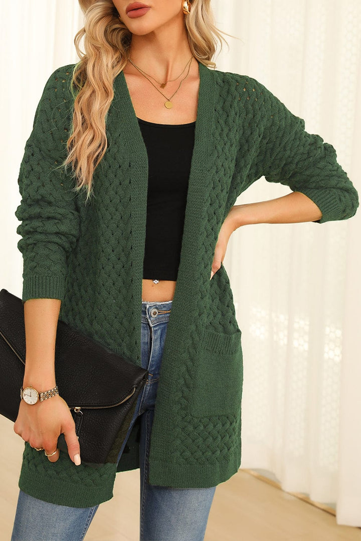 The802Gypsy  sweaters Green / S TRAVELING GYPSY-Side Pockets Oversized Cardigan