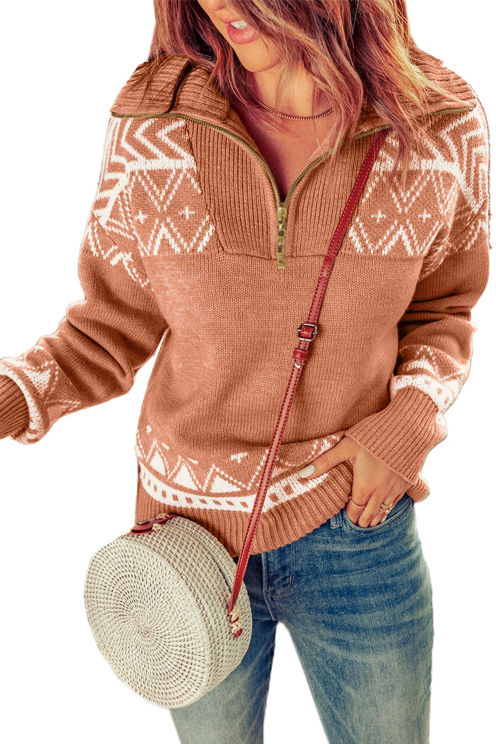 The802Gypsy  sweaters TRAVELING GYPSY-Cabin Feel Quarter Zip Sweater