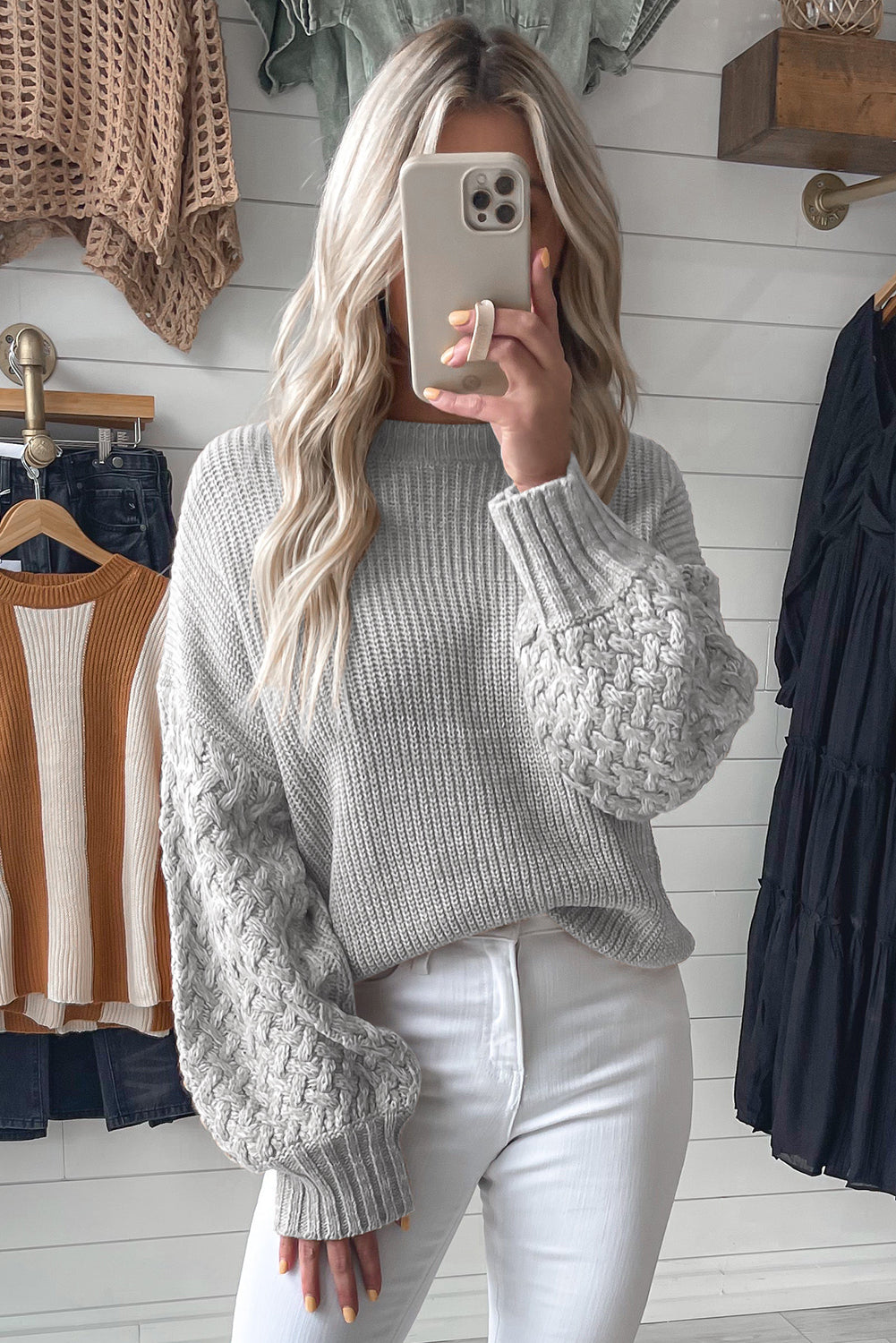 The802Gypsy  sweaters TRAVELING GYPSY-Cable Knit Sweater