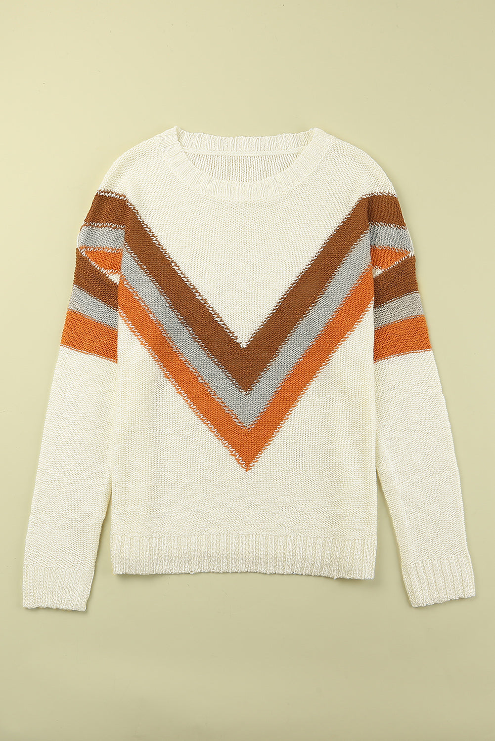 The802Gypsy  sweaters TRAVELING GYPSY-Chevron Striped Sweater