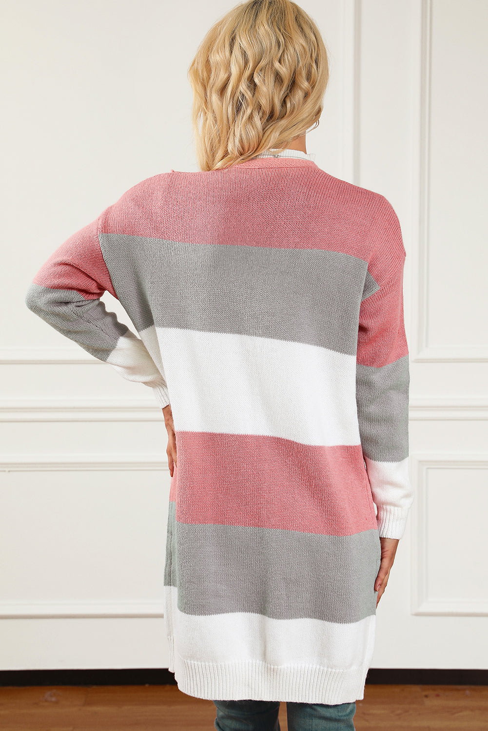The802Gypsy  sweaters TRAVELING GYPSY-Stripe Open-Front Cardigan