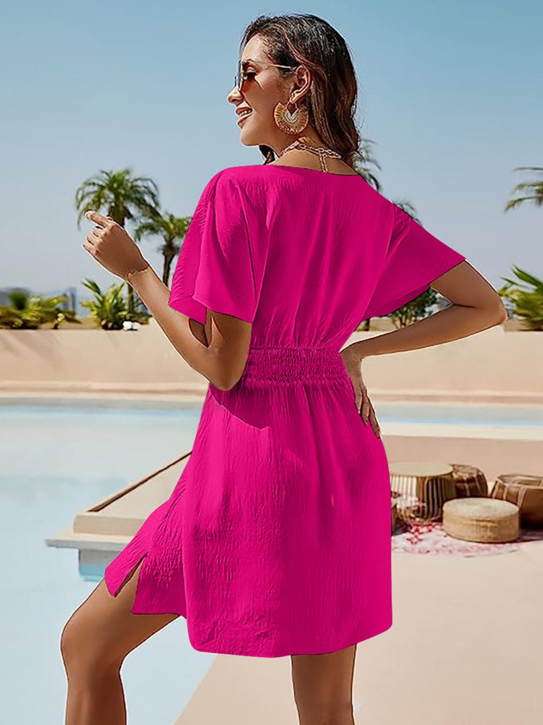 The802Gypsy Swimwear/Beach Cover-ups GYPSY- V-Neck Short Sleeve Cover-Up