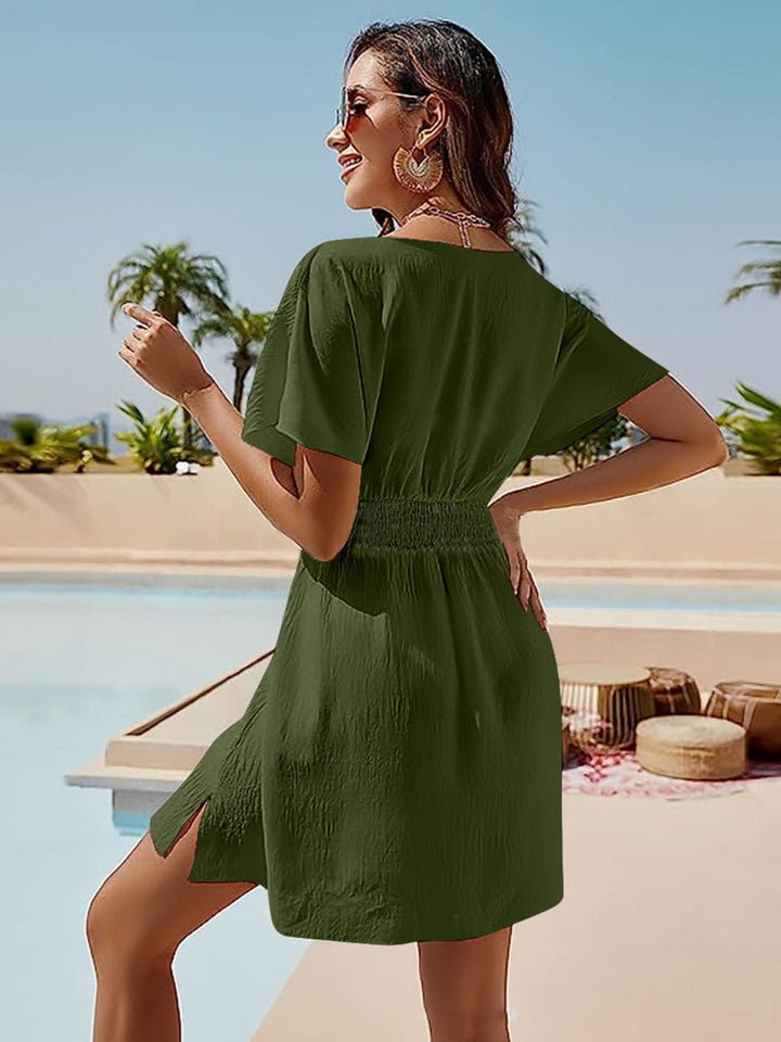 The802Gypsy Swimwear/Beach Cover-ups GYPSY- V-Neck Short Sleeve Cover-Up