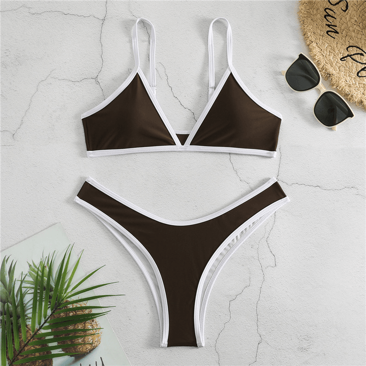 The802Gypsy swimwear/bikini Brown / S GYPSY GIRL-Solid Color Sport Bikini