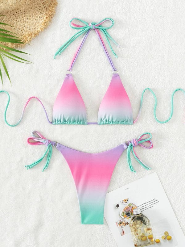 The802Gypsy Swimwear/Bikinis GYPSY GIRL-Gradient Triangle Top Mini Bikini