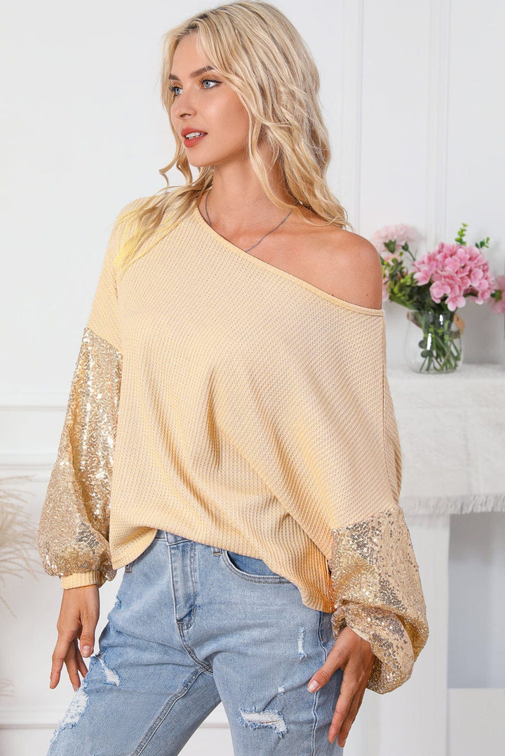 The802Gypsy  Tops Apricot / S / 100%Polyester Traveling Gypsy Hammer Open Back Waffle Knit Top