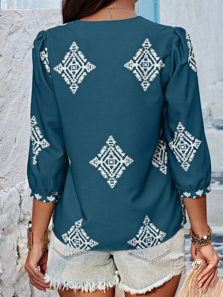 The802Gypsy Tops/Blouses & Shirts GYPSY-Fashionably Chic Three-Quarter Sleeve Blouse ⏹️