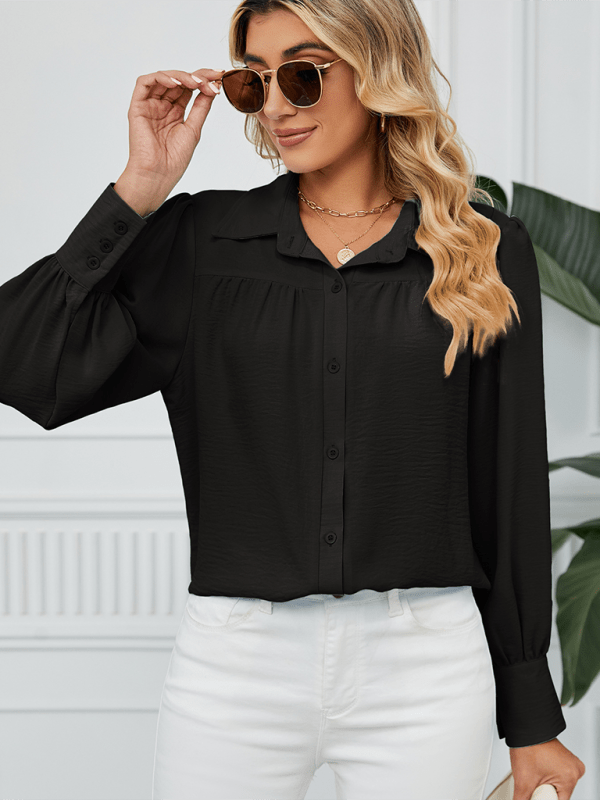 The802Gypsy Tops/Blouses & Shirts GYPSY GIRL-Loose Long-Sleeved Button-Down Blouse