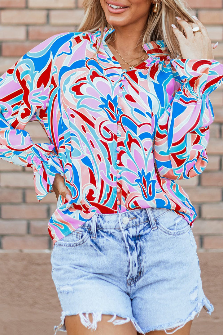 The802Gypsy  Tops/Blouses & Shirts TRAVELING GYPSY-Abstract Print Blouse ⏹️