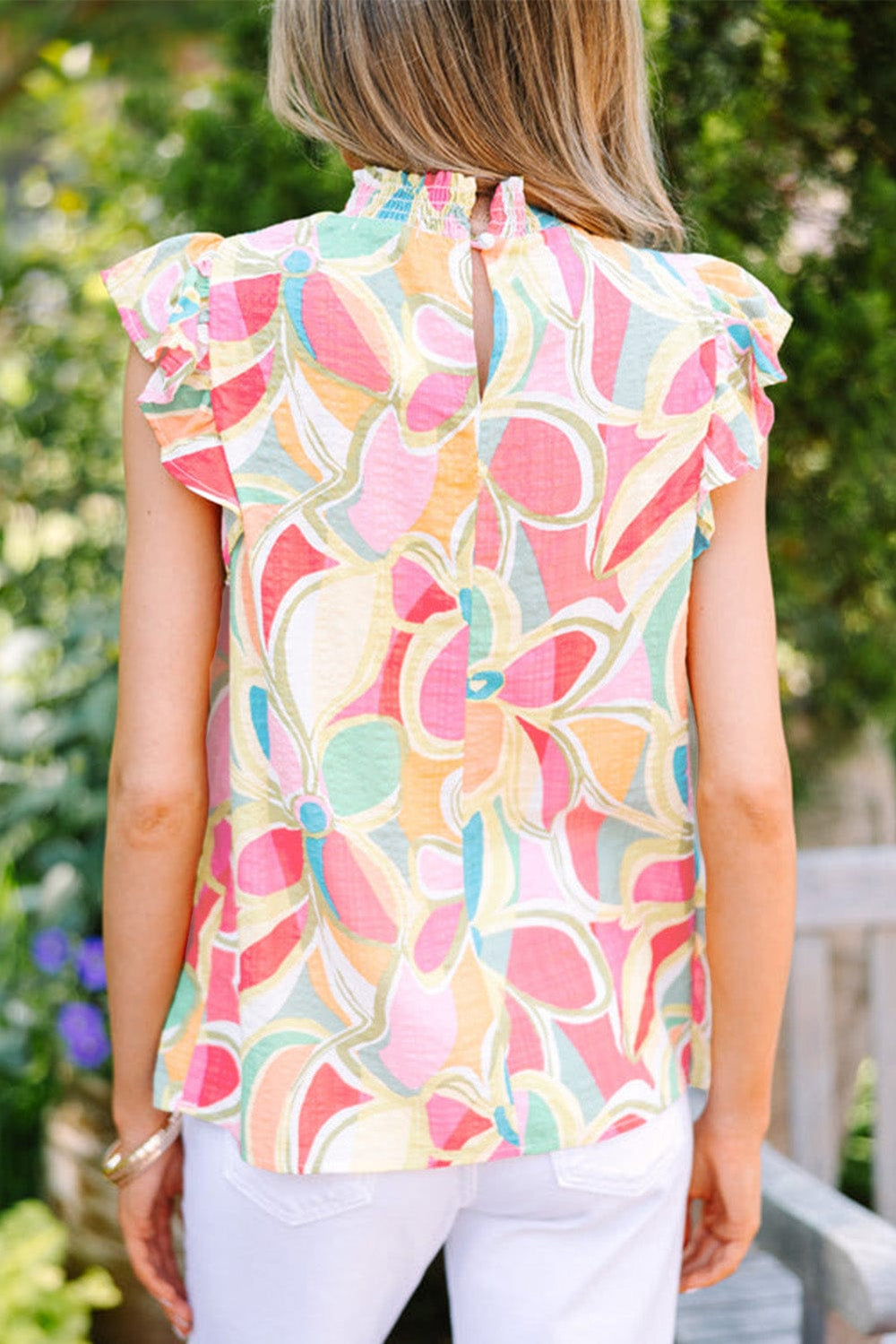 The802Gypsy  Tops/Blouses & Shirts TRAVELING GYPSY-Abstract Print Summer Blouse