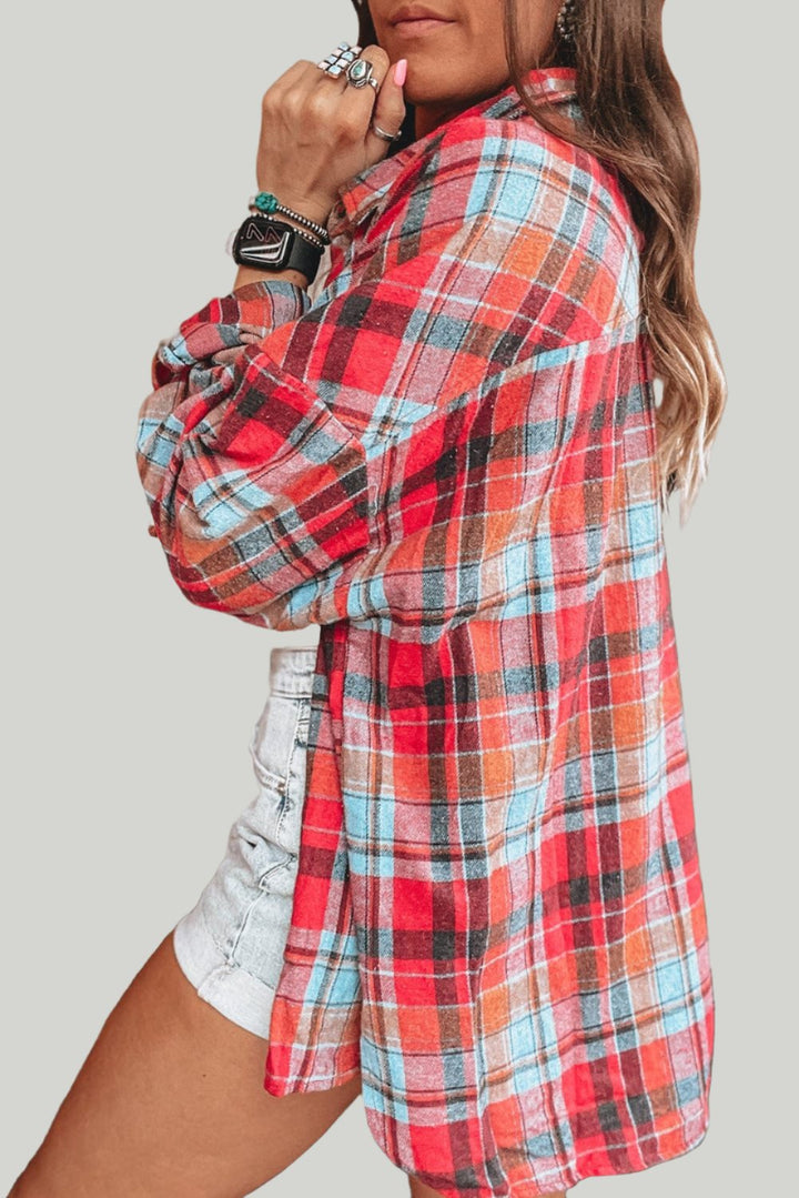 The802Gypsy  Tops/Blouses & Shirts TRVLN GYPSY-Plaid Vintage Shirt