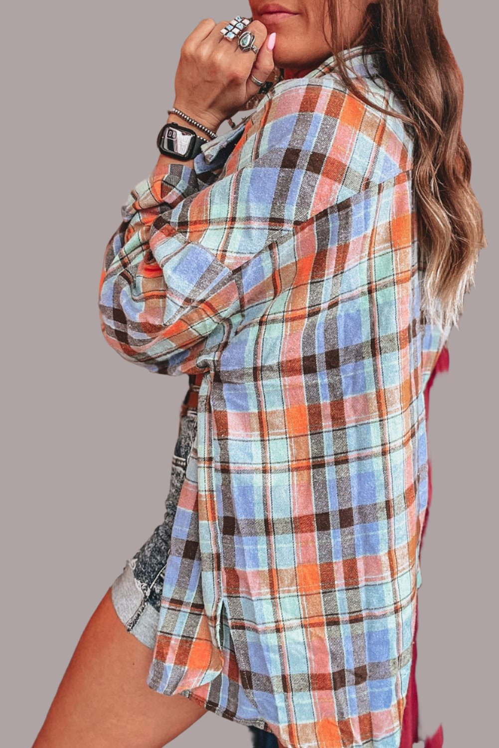 The802Gypsy  Tops/Blouses & Shirts TRVLN GYPSY-Plaid Vintage Shirt