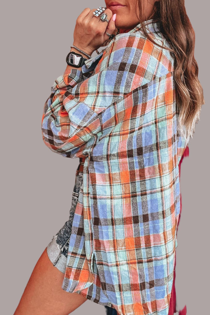 The802Gypsy  Tops/Blouses & Shirts TRVLN GYPSY-Plaid Vintage Shirt