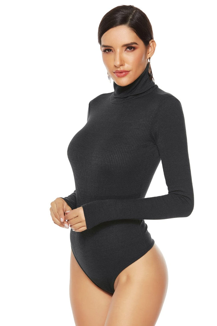 The802Gypsy Tops/Bodysuits GYPSY-Ribbed Turtleneck Long Sleeve Bodysuit