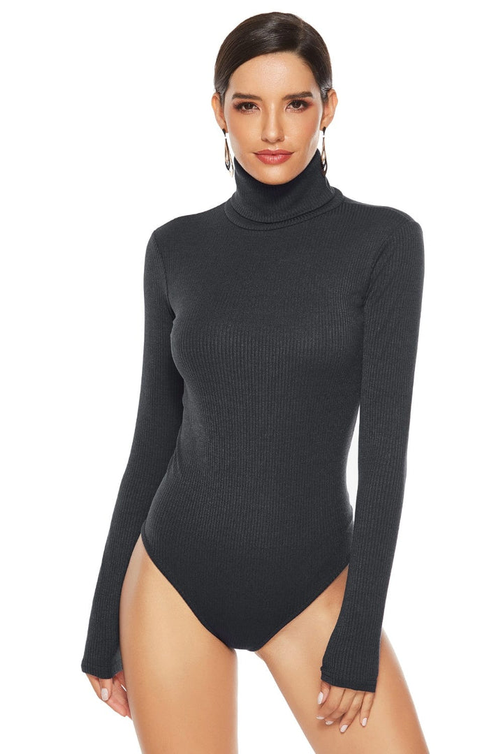 The802Gypsy Tops/Bodysuits GYPSY-Ribbed Turtleneck Long Sleeve Bodysuit