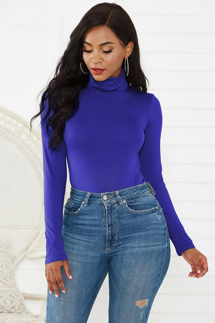 The802Gypsy Tops/Bodysuits Royal Blue / S GYPSY-Turtleneck Long Sleeve Bodysuit ⏹️