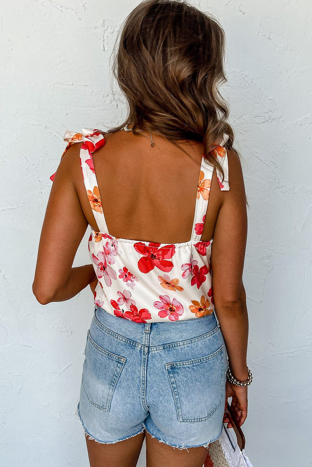 The802Gypsy  Tops/Bodysuits TRAVELING GYPSY-Floral Button Wrap Sleeveless Bodysuit