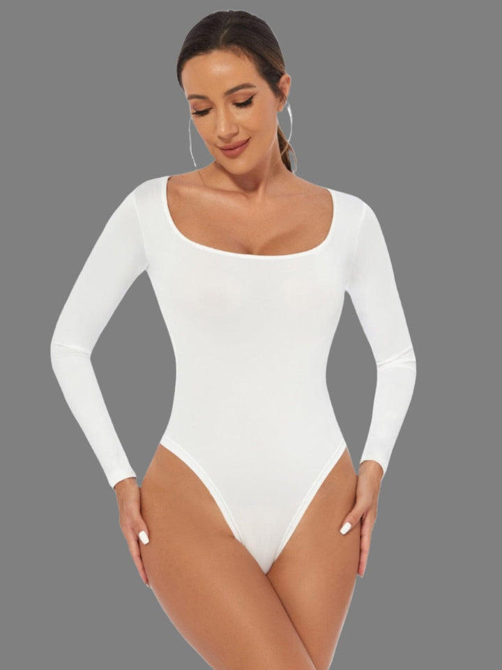 The802Gypsy Tops/Bodysuits White / S GYPSY-Scoop Neck Long Sleeve Bodysuit ⏹️