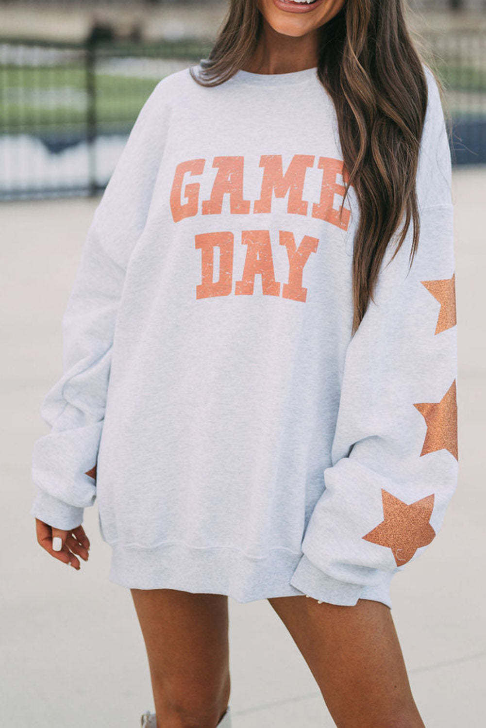 The802Gypsy  Tops Grapefruit Orange / S / 50%Polyester+50%Cotton Traveling Gypsy Jake Game Day Graphic Sweatshirt