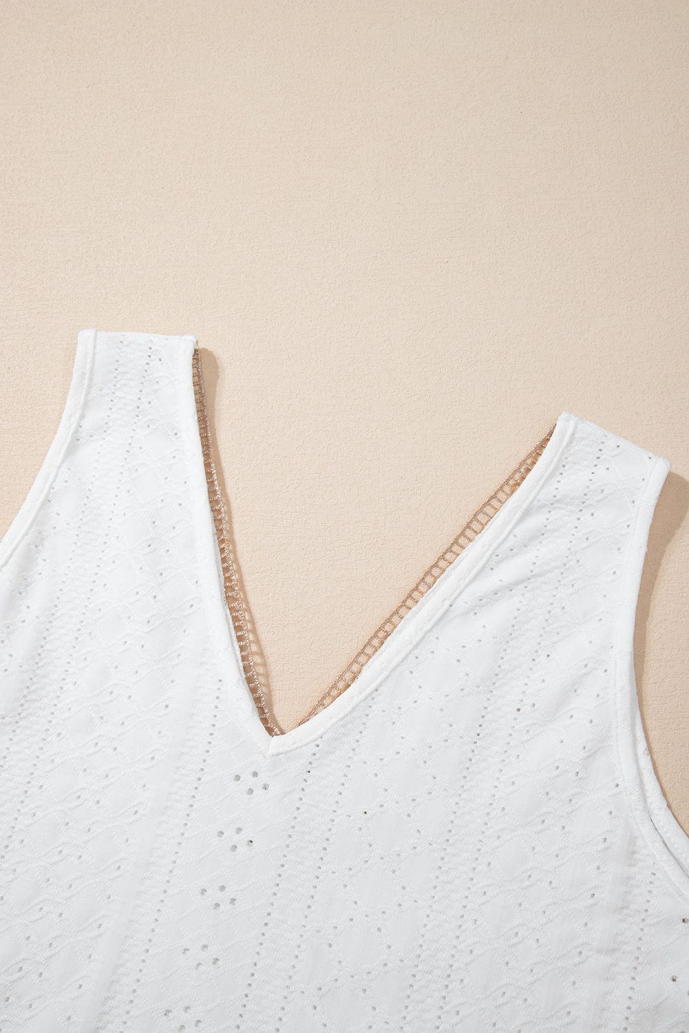 The802Gypsy  Tops GYPSY-Eyelet Strappy Scoop-Neck Tank Top