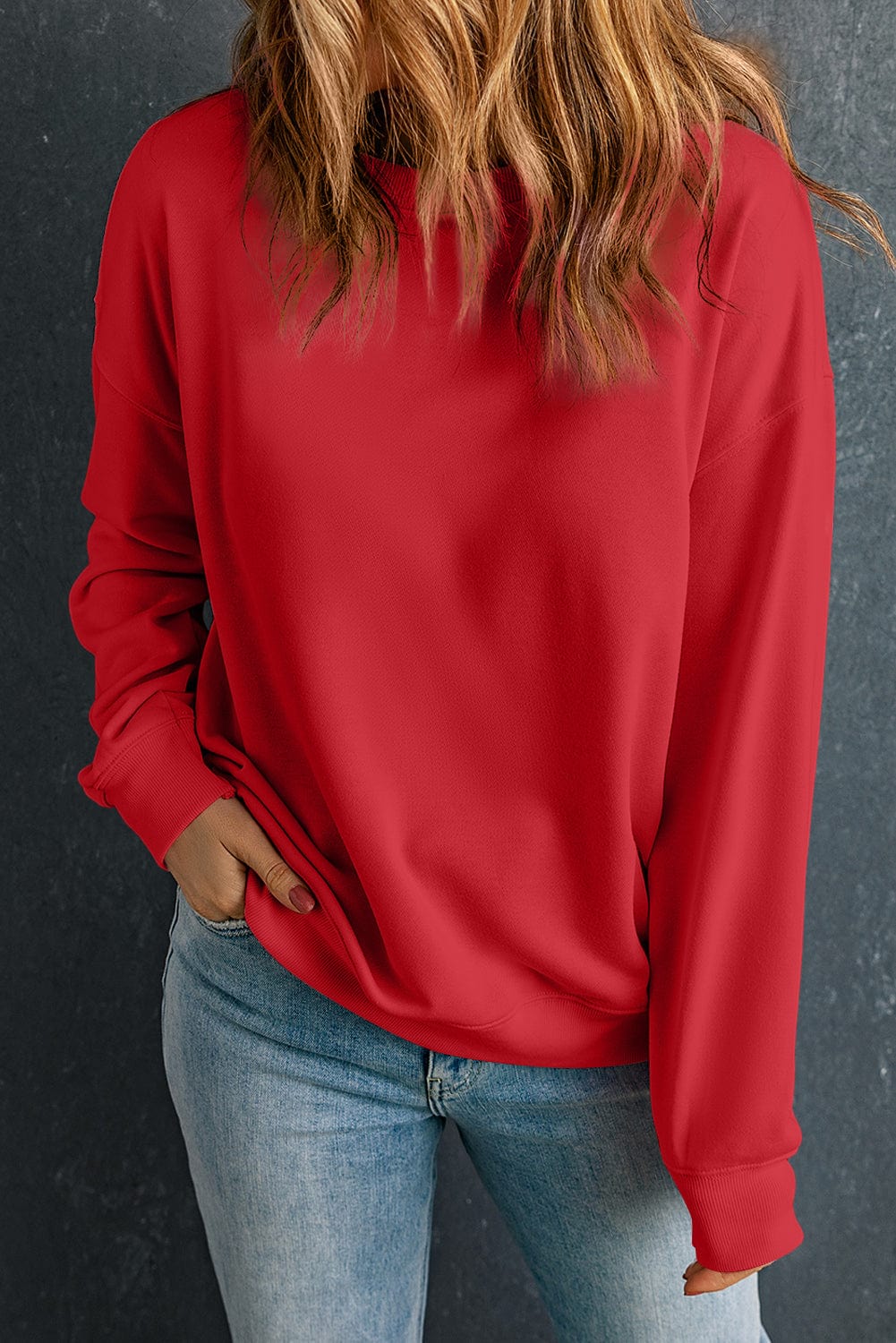 The802Gypsy  Tops Red / S / 50%Polyester+50%Cotton Traveling Gypsy Classic Crewneck Pullover Sweatshirt