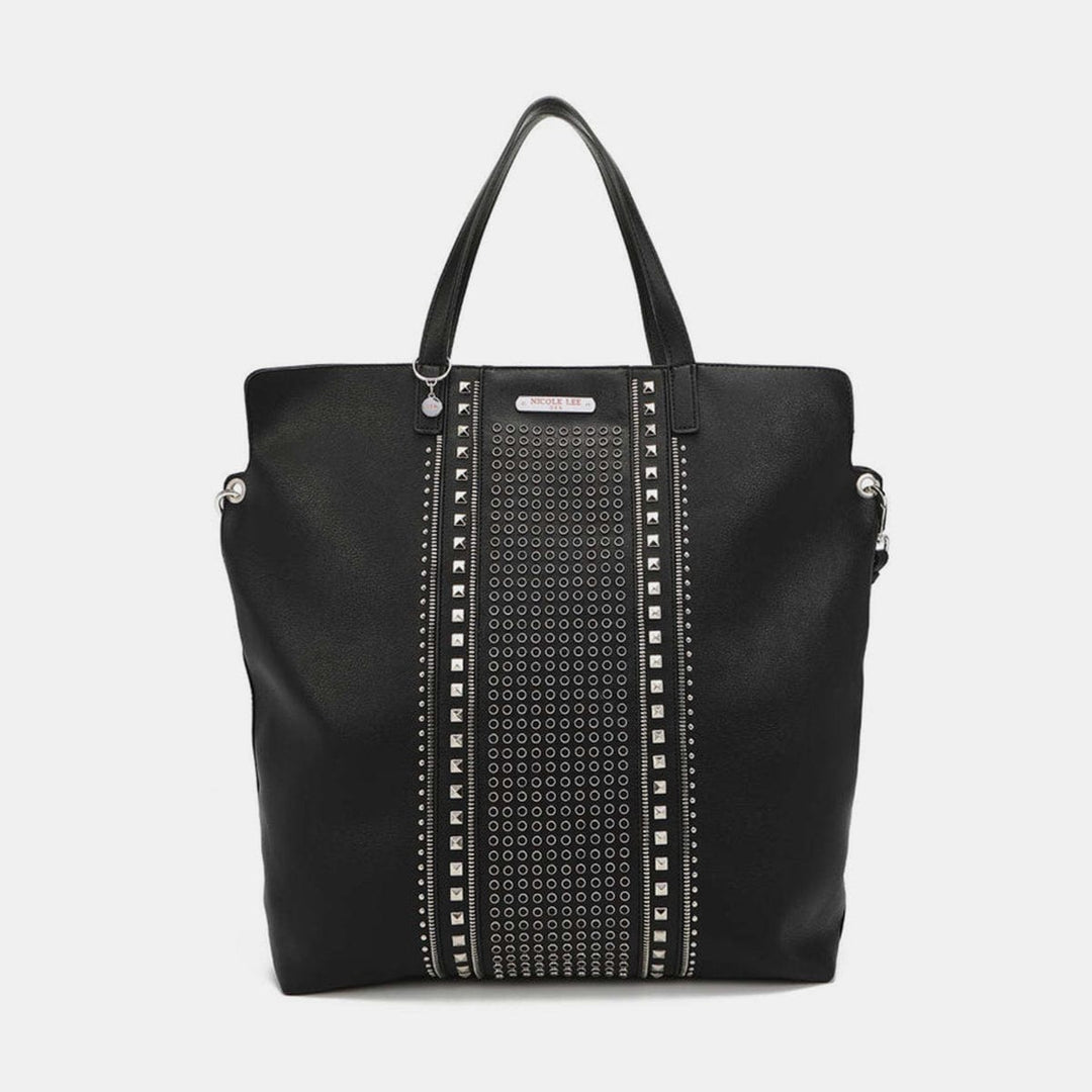 The802Gypsy-TRENDSI Handbags, Wallets & Cases Black / One Size ❤️GYPSY-Nicole Lee USA-Studded Large Tote Bag