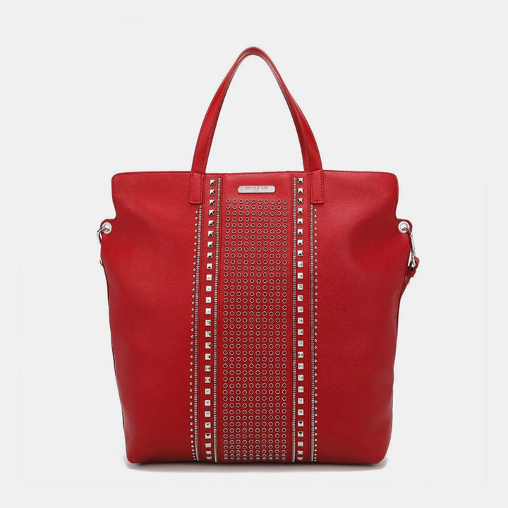 The802Gypsy-TRENDSI Handbags, Wallets & Cases Red / One Size ❤️GYPSY-Nicole Lee USA-Studded Large Tote Bag