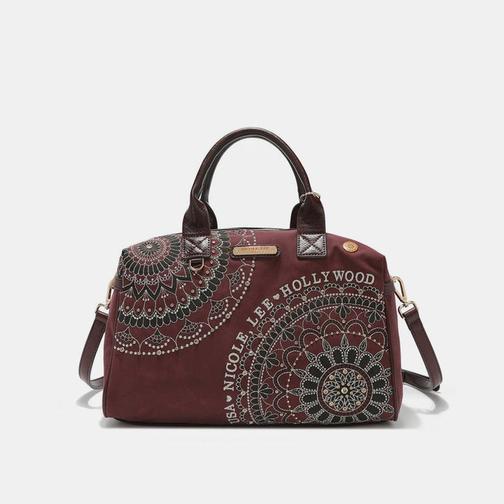 The802Gypsy-TRENDSI Women’s Handbags-wallet ❤️GYPSY-Nicole Lee USA-Rhinestone Decor Boston Bag